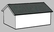 Gable roof style, illustrated
